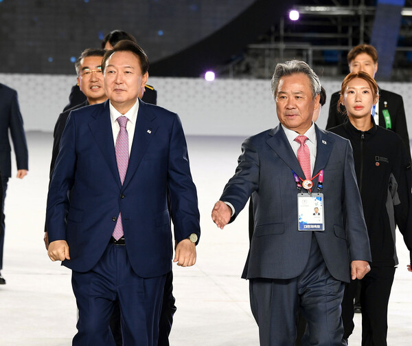 윤석열대통령 제103회 전국체육대회 개막식에 참석.